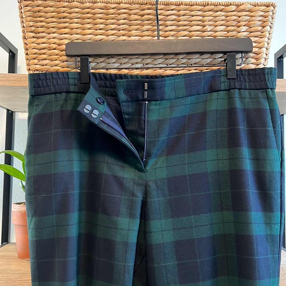 Talbots Plaid Wool Blend High Rise Pocket Dress Pant Trouser, 14P - Picture 7 of 9